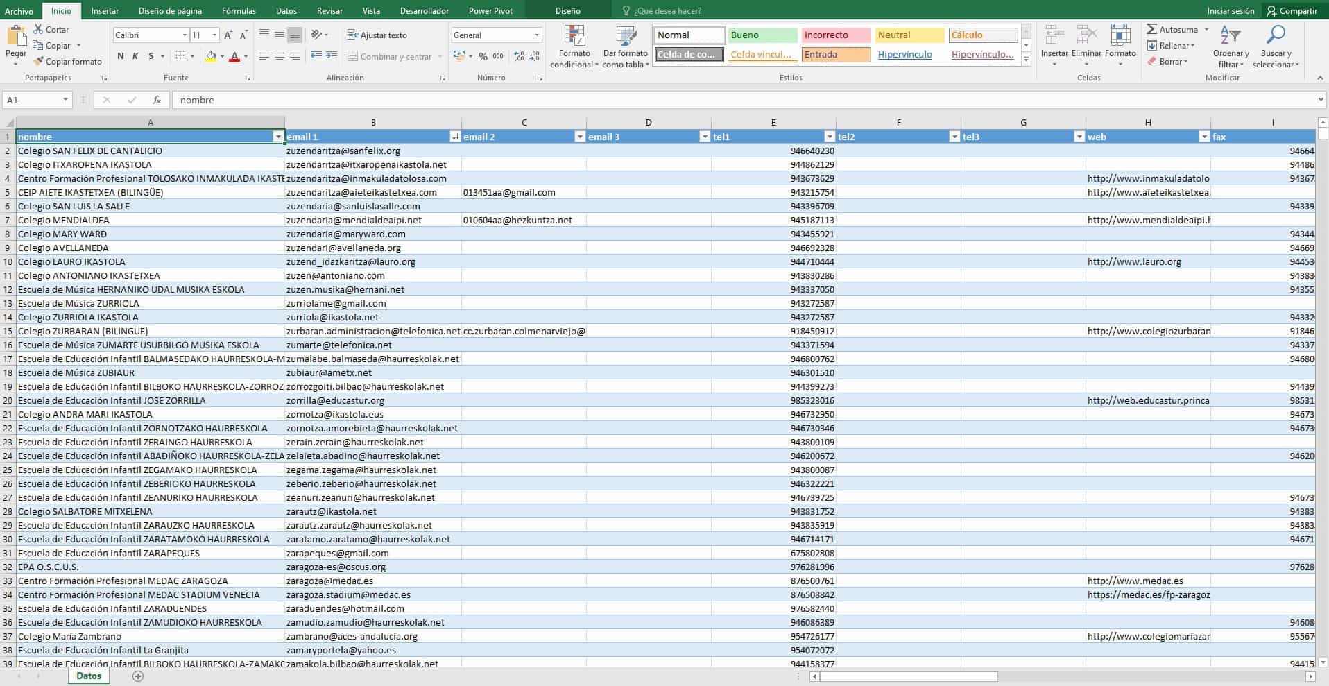 Base de Datos de Centros Educativos de España - Imagen 2